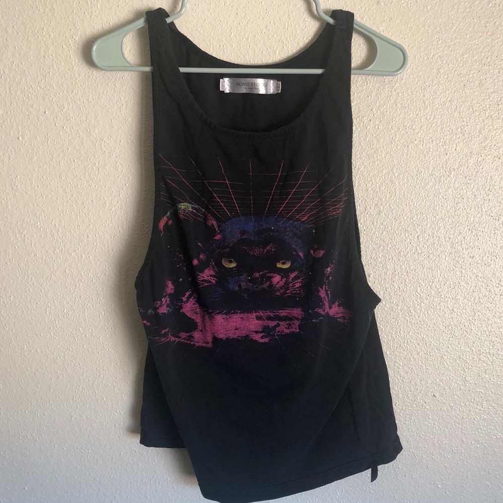 Draped Tank with Seal/Geometric/Galactic Graphic